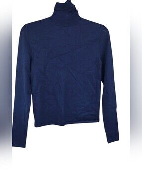 New Babaton Deep Blue Turtle Neck Sweater Small